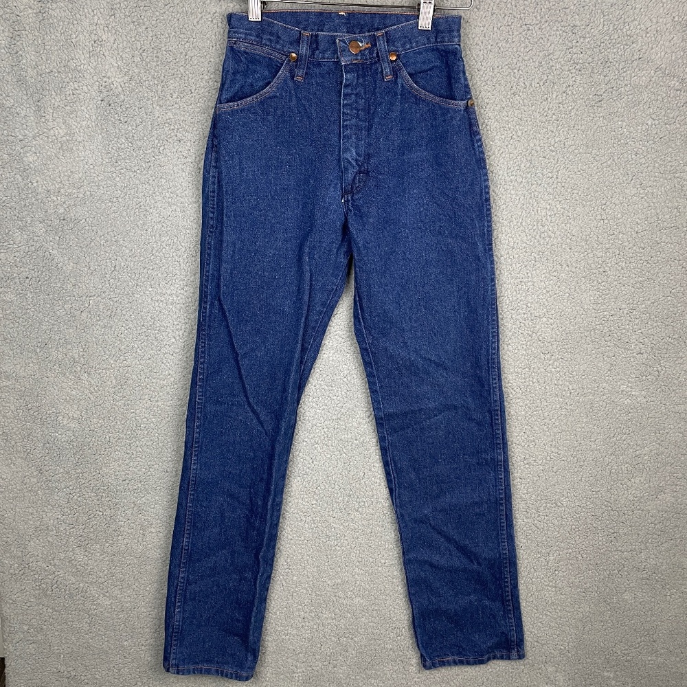 VTG WRANGLER Jeans Womens 3x32 (25x31) Cowboy Cut High Waisted Dark Wash  14MWZG